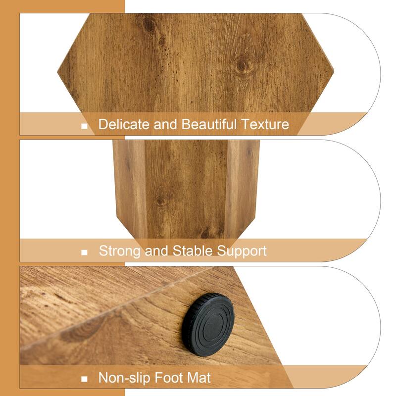 Roomfitters Modern Coffee Table with Rich Textured MDF Surface, Durable Decorative Accent for Interior Spaces