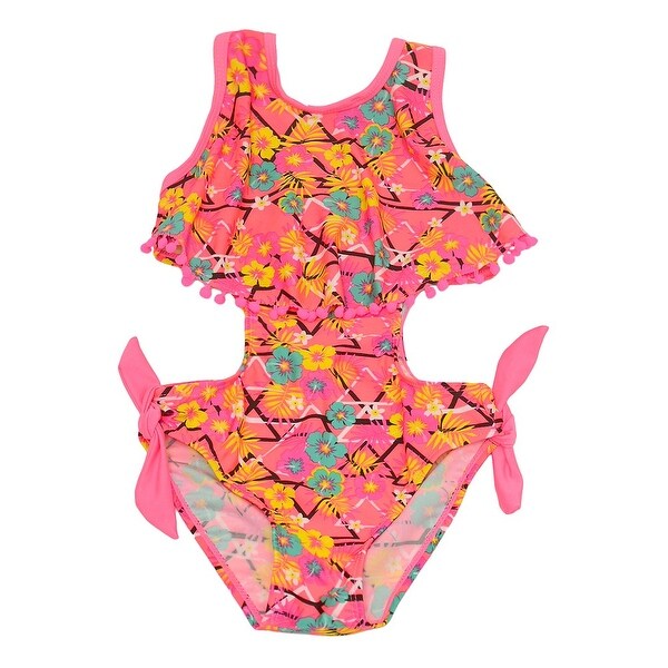 neon pink monokini