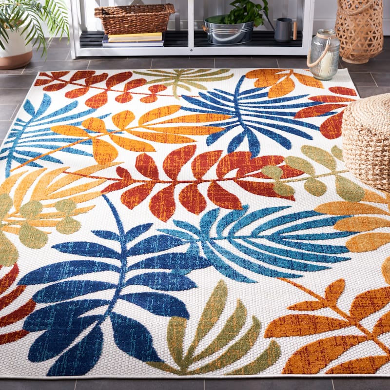 SAFAVIEH Cabana Neera Indoor/ Outdoor Waterproof Patio Floral Rug