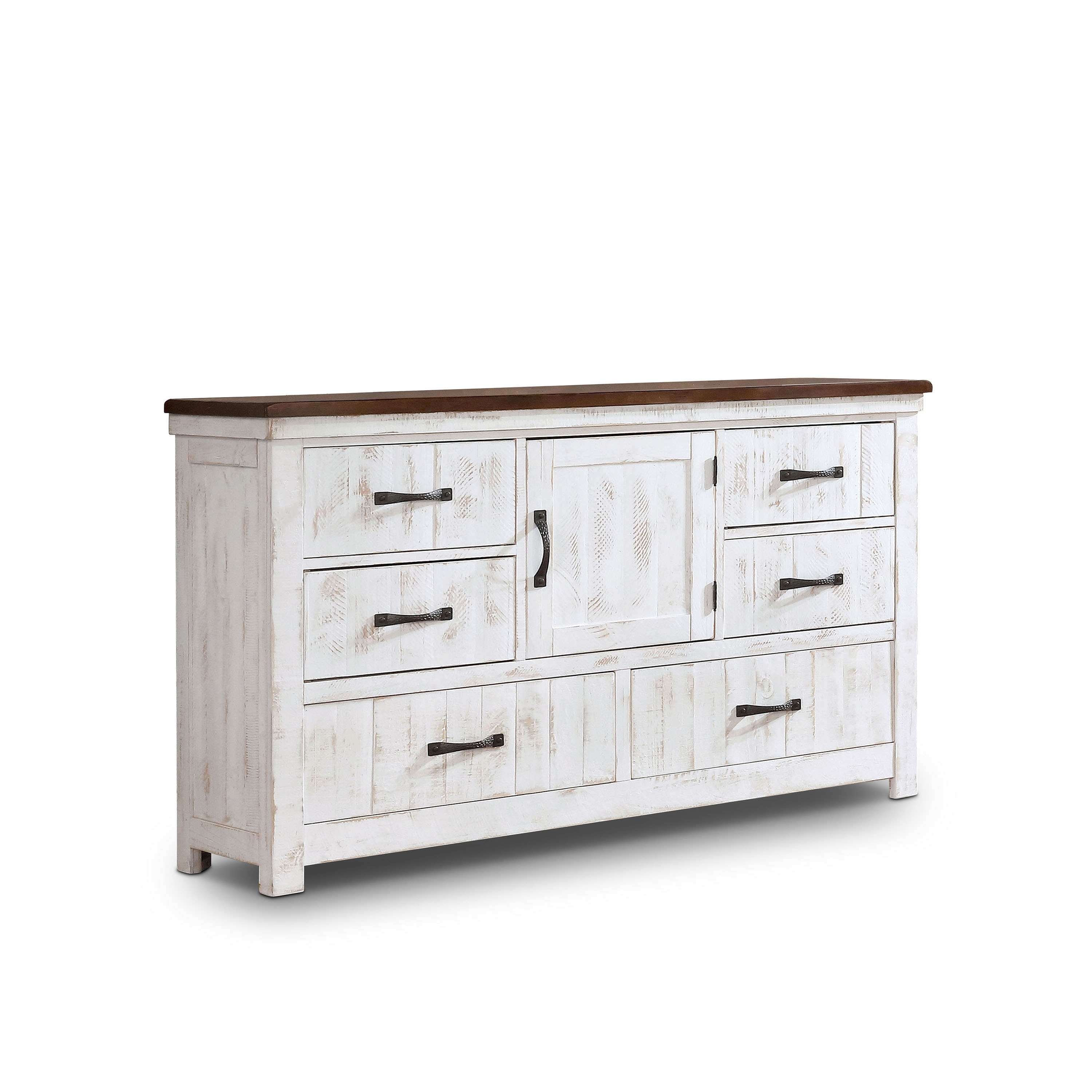 rustic dresser white RedLemon Farmhouse 54" 6-Drawer for Bedroom, Antique Brush Create versatile storage while adding beautiful style to your bedroom with this dresser from the Better Homes Amerlife Jacob Drawers Dresser Farmhouse