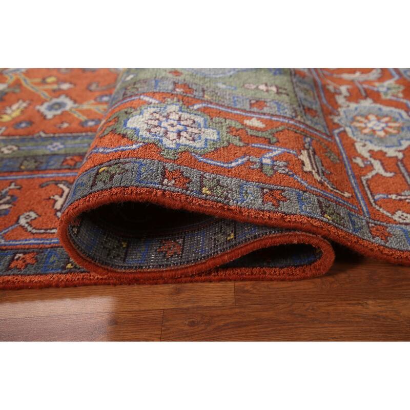 Animal Pictorial Ziegler Area Rug Handmade Oriental Floral Wool Carpet - 7'11"x 9'10"