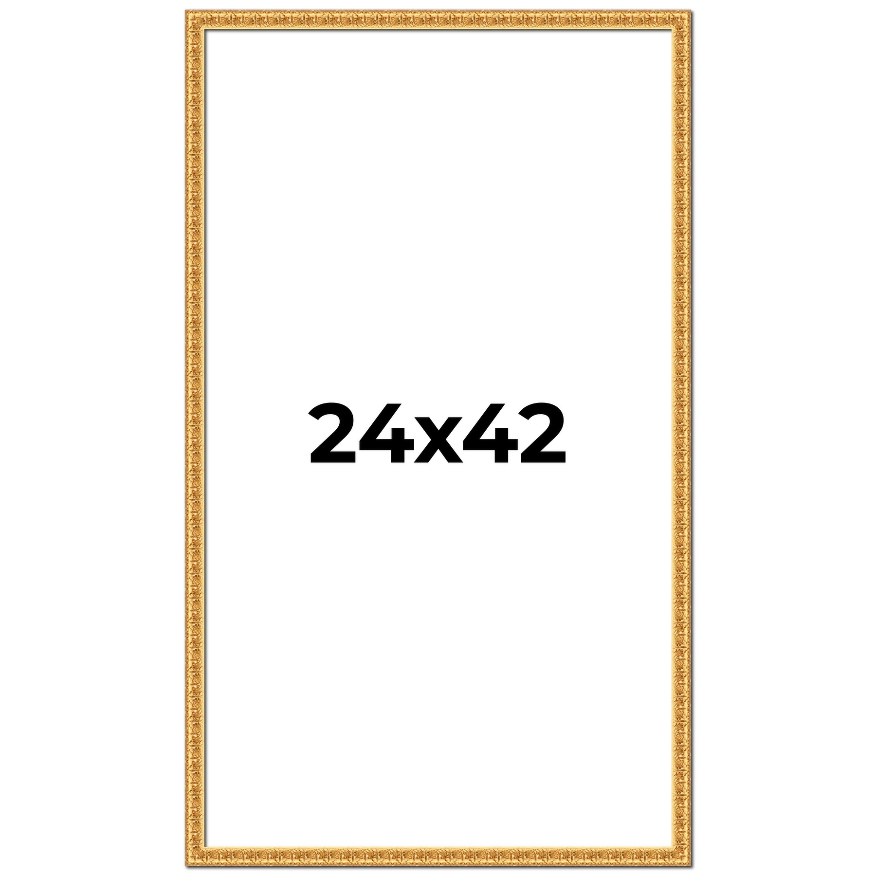24x42 Frame Gold Real Wood Picture Frame Width 1 inches | Interior