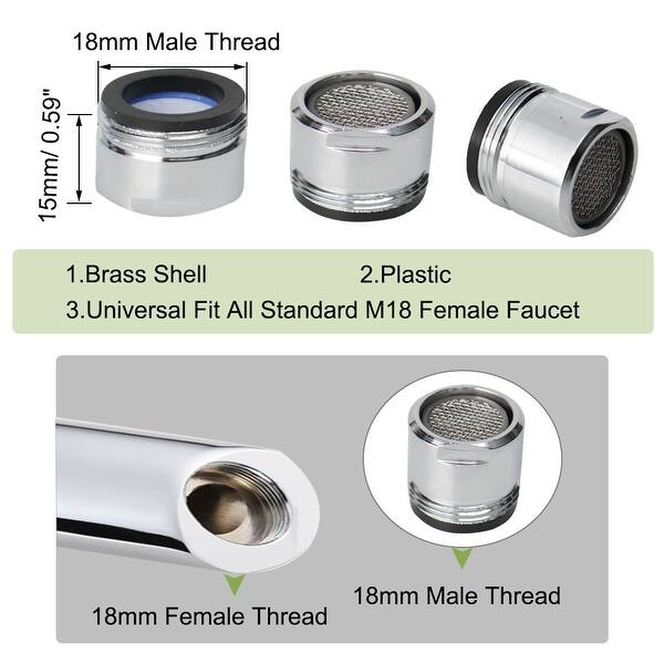 Shop 4pcs 18mm Faucet Aerator Universal Male Faucet Replacement