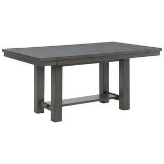 Ashley Furniture Myshanna Gray Rectangular Dining Room Extension Table - 36"W x 62/74/86"D x 30"H