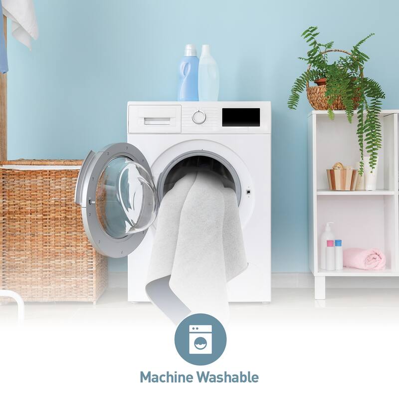 Contemporary Solid Machine Washable Area Rug