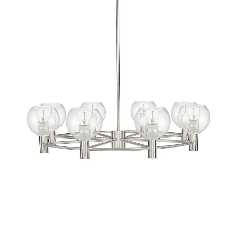 Innovations Lighting 434-8CR-6-11-36 Crown Point Chandelier Crown - Satin Nickel / Seedy