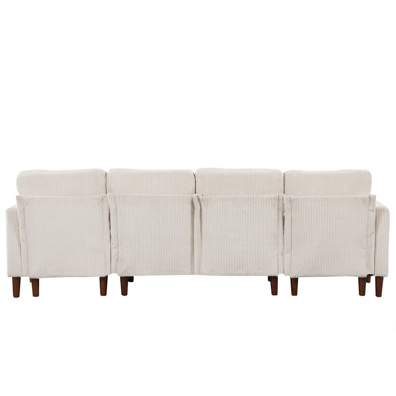 U-shaped Sponge-filled Cushion Combination Sofa, Suitable for Living Rooms, Studies, and Spacious Spaces