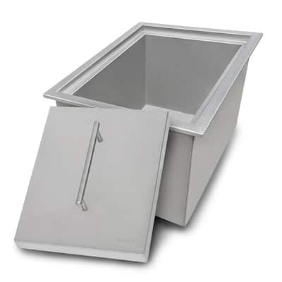 Ruvati Insulated Ice Chest Sink 15 x 20 inch Outdoor BBQ Marine Grade T-316 Topmount Stainless Steel - RVQ6215 - 15″ x 20″