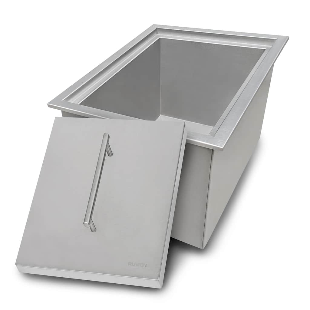 Ruvati Insulated Ice Chest Sink 15 x 20 inch Outdoor BBQ Marine Grade T-316 Topmount Stainless Steel - RVQ6215 - 15″ x 20″