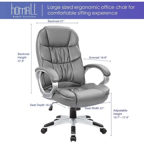 Homall High Back Office Chair PU Leather Ergonomic Desk Chair