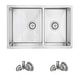 preview thumbnail 15 of 16, STYLISH 28 inch Stainless Steel 18G 60/40 Double Bowl Reversible Undermount Sink - 28" x 18" x 9"