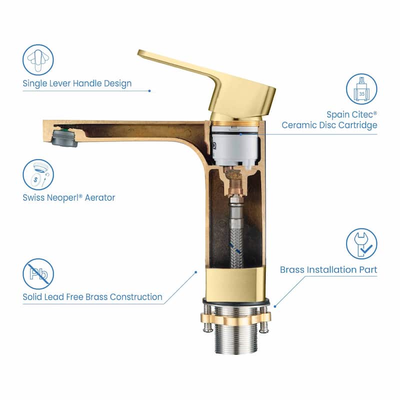 Blaze Single Handle Bathroom Sink Faucet