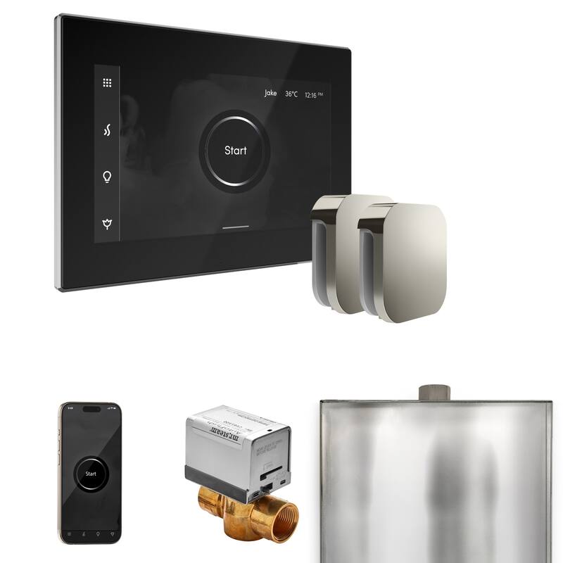 Mr Steam BXX Xbutler Max Package Steam Shower Control Package with - Black / Polished Chrome