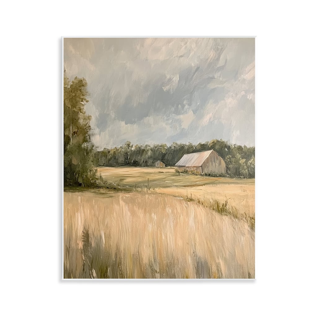Stupell Natural Farm's Wispy Grasses Wall Plaque Art Design By Petal Prints Design