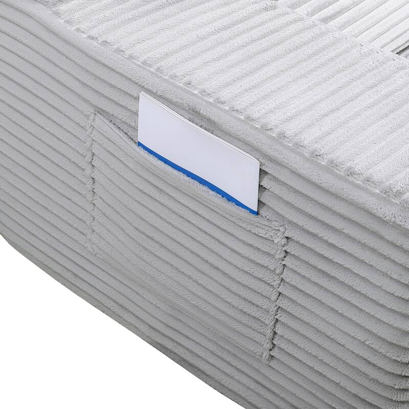 Corduroy Cloud Double Sofa, 2-in-1 Convertible Sofa Bed, Comfortable Boneless Double Sofa, Suitable for Living Room