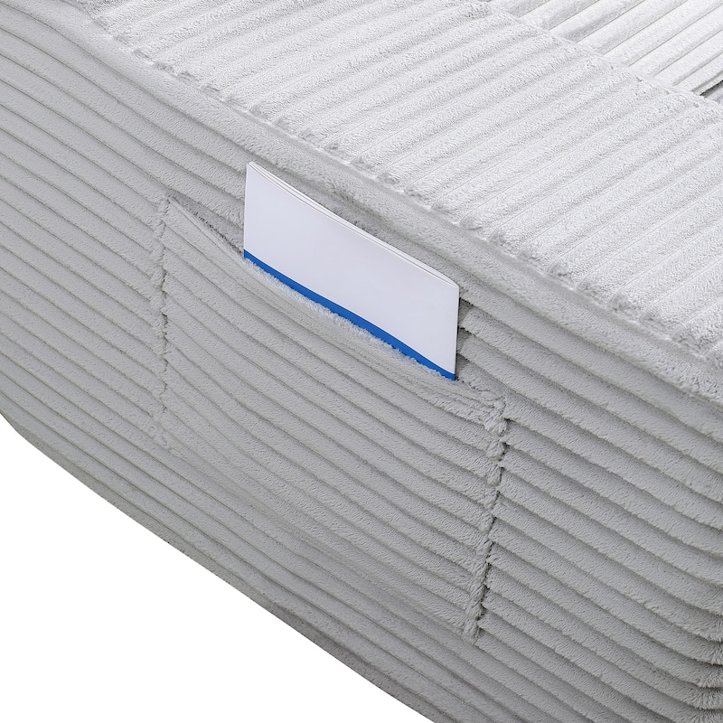 GDFStudio - Corduroy 2-Seater 71" Cloud Double Convertible Sofa Bed