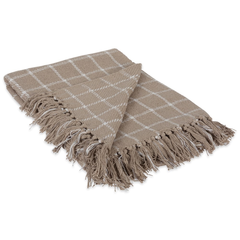 DII Checked Plaid Decorative Throw