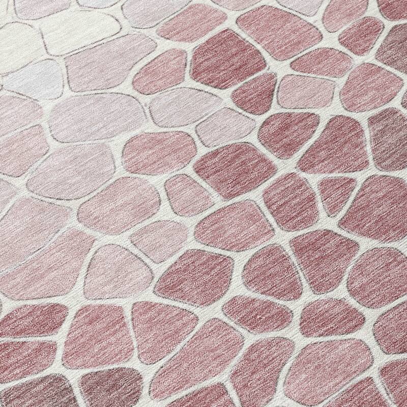Machine Washable Indoor/Outdoor Contemporary Ombre Chantille Rug