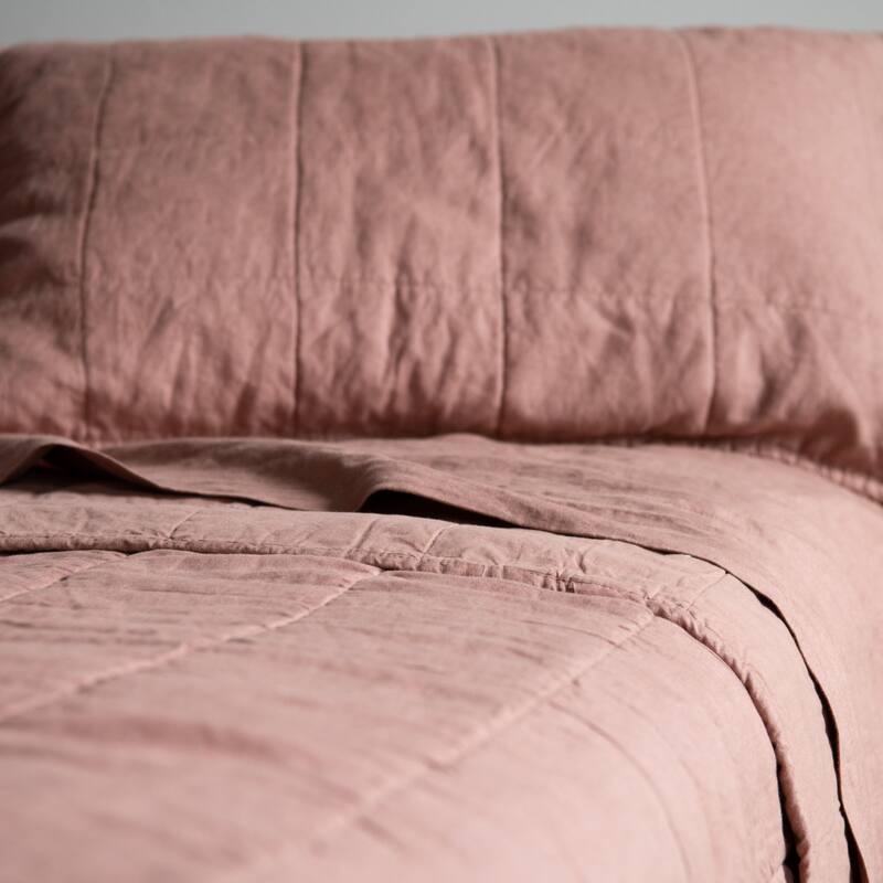 French Linen Box Stitch Quilt & Sham Set by BOKSER HOME
