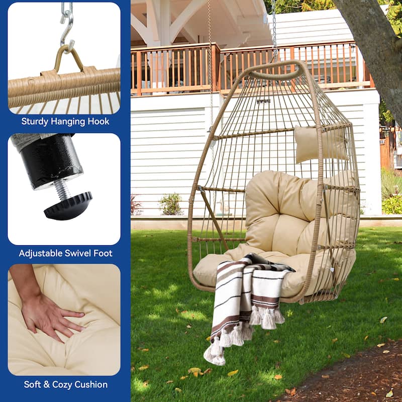 Egg chair with bracket (hanging standing)