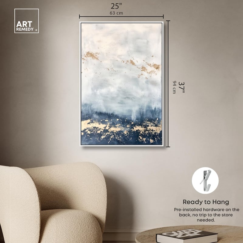 Ocean's Gold Hues II Canvas by Art Remedy