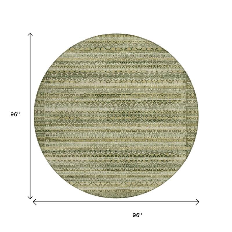 HomeRoots Striped Transitional Rectangle Outdoor Rug