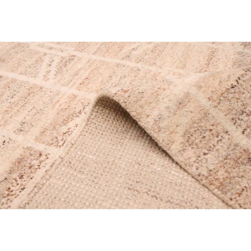 ECARPETGALLERY Hand-knotted Tangier Ivory Wool Rug - 5'2 x 8'0