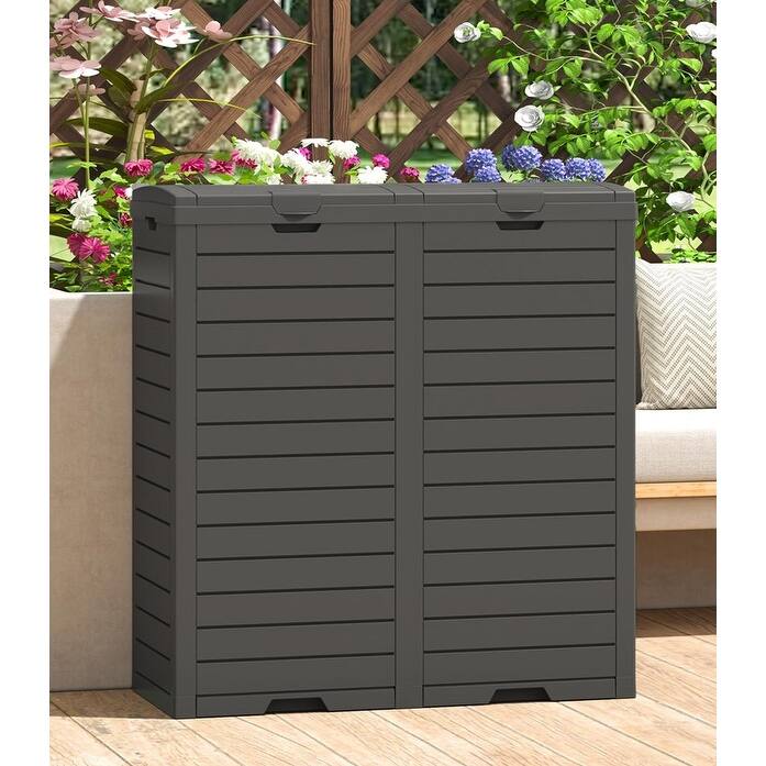 Heavy-Duty Outdoor Trash Bin-118L/31GAL Single-Bucket & 230L/62GAL Double-Bucket Options