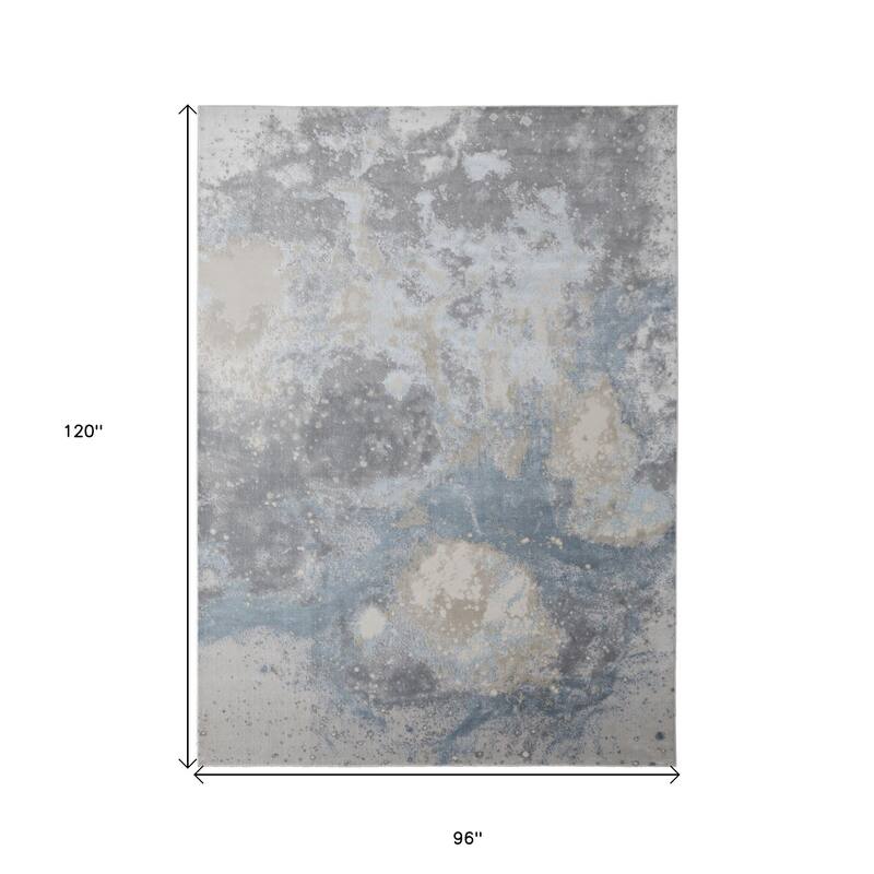 Yafu Abstract Stain Resistant Area Rug By HomeRoots - 8' x 10'