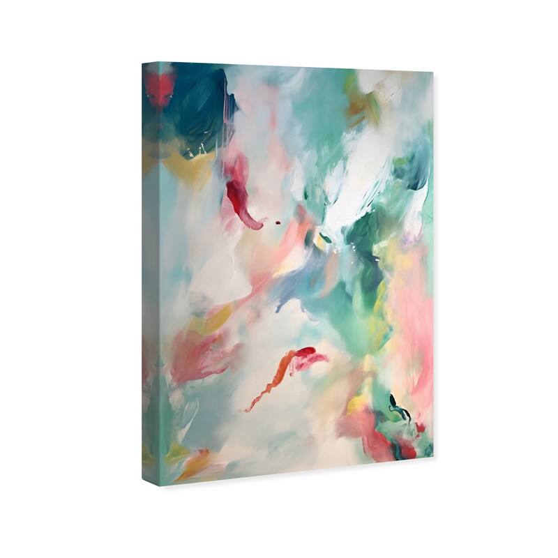 Wynwood Studio Abstract Preludio Green and Mint Green Modern & Contemporary Wall Art Canvas Print