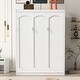 preview thumbnail 12 of 16, Full Murphy Bed Cabinet Folding Beds w/ Bookcase Headboard