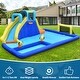 preview thumbnail 4 of 17, 6-in-1 Inflatable Water Slide Jumping House without Blower - Multi - 207" x 147" x 80" (L x W x H)