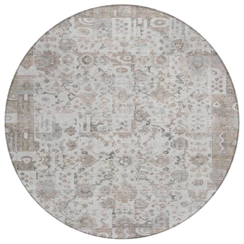 HomeRoots Patchwork Traditional Rectangle Outdoor Rug