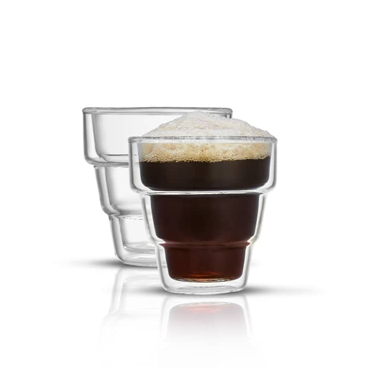 JoyJolt Palo Double Wall Espresso Glasses, 3 Oz