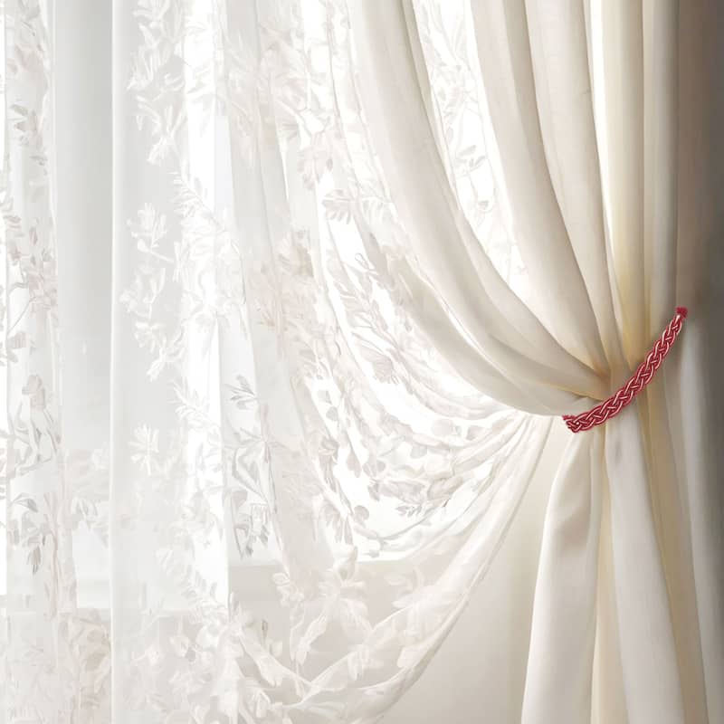 2 Pcs Curtain Tiebacks, Braided Drapery Holdback