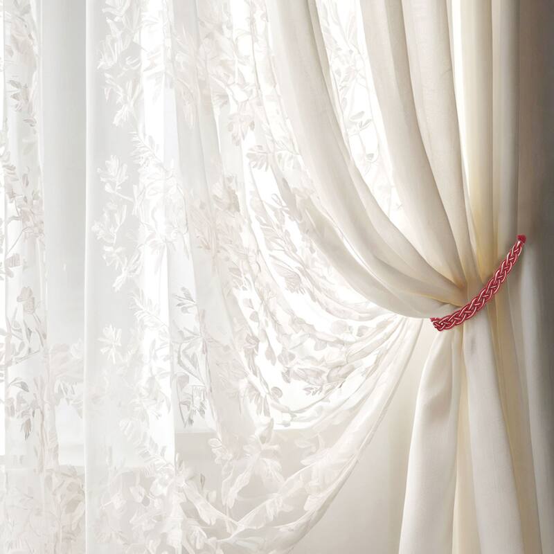 4 Pcs Curtain Tiebacks, Braided Drapery Holdback