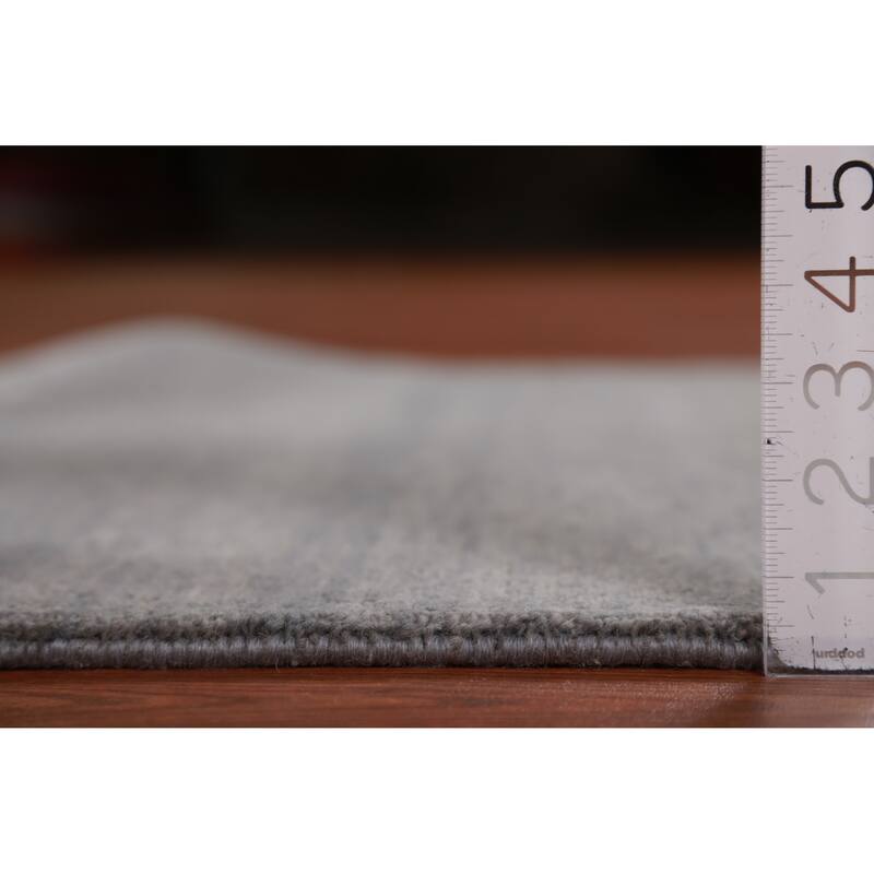 Hand Knotted Oriental 100% Wool Carpet Modern Solid Greys & Charcoal Gabbeh Runner Rug - 10' 1'' X 3' 1''