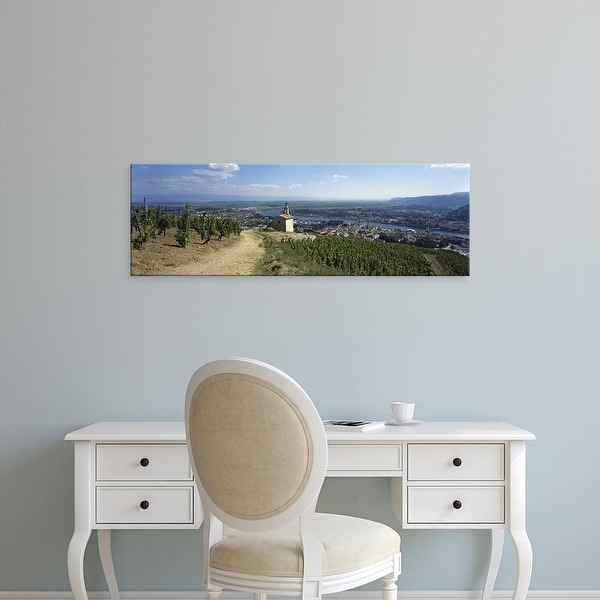 Easy Art Prints Panoramic Images's 'Chapel in a vineyard, La Chapelle Vineyard, Tain