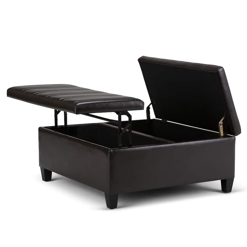 WYNDENHALL Tyler 36 inch Wide Contemporary Square Table Ottoman