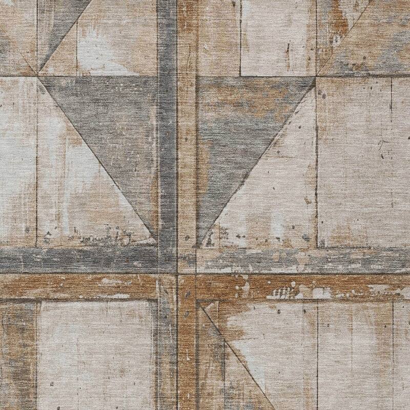 HomeRoots Geometric Transitional Rectangle Outdoor Rug