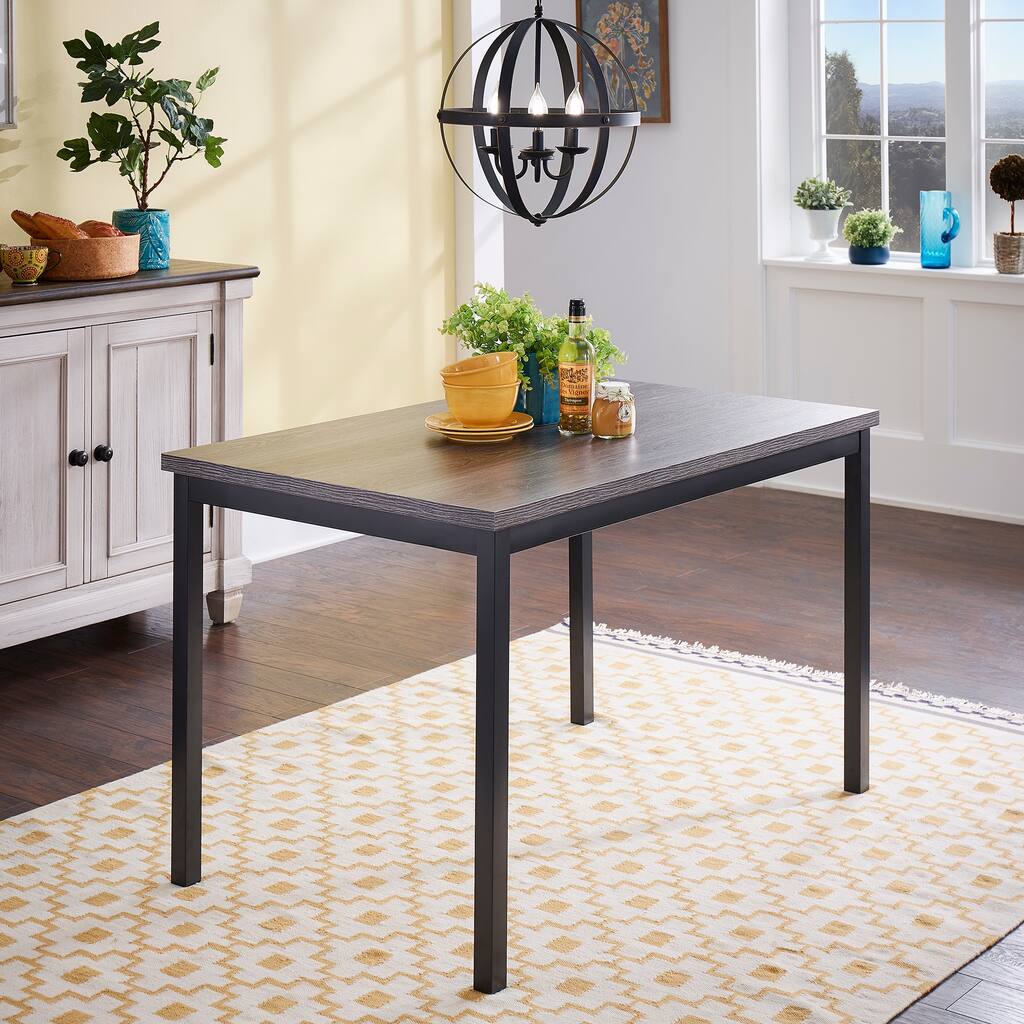 Brent Black Metal Dining Table by iNSPIRE Q Modern - Dining Table