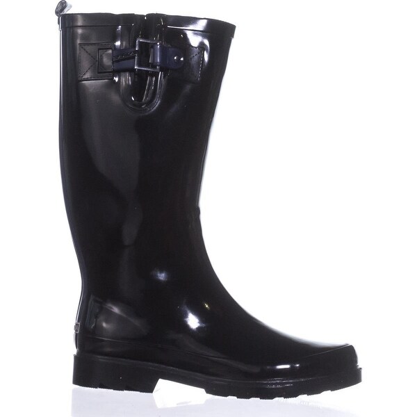 nautica black rain boots