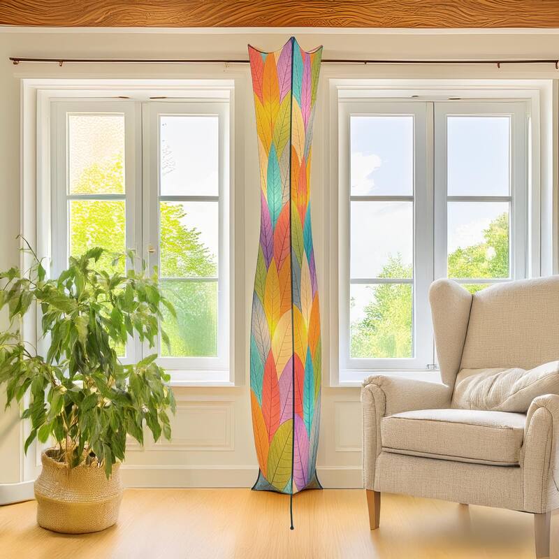 Eangee Handmade Flowerbud Giant Floor Lamp, Cocoa Leaves Shade, 13 x 13 x 72 in.