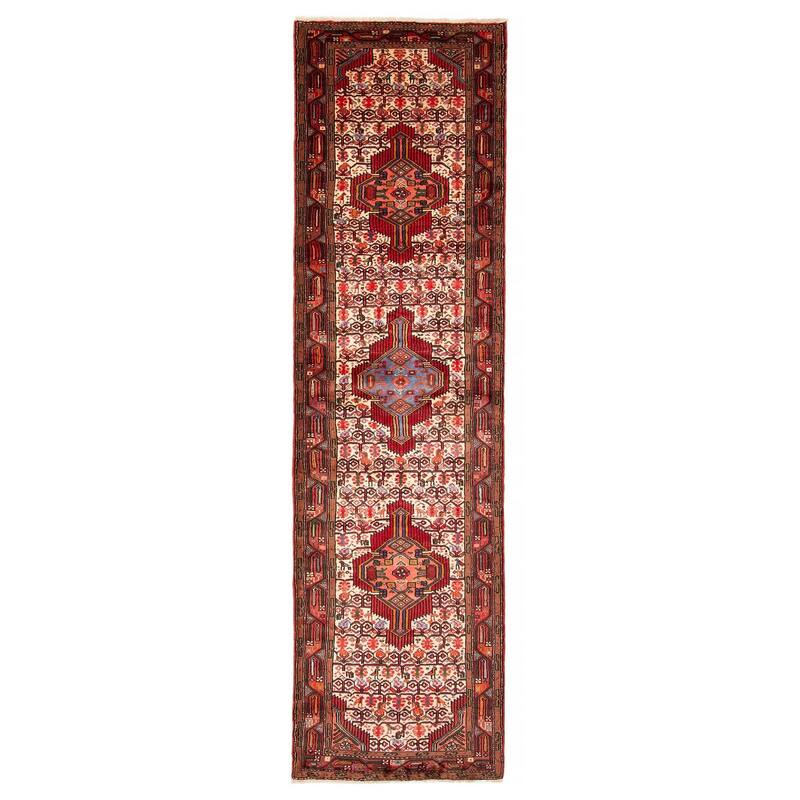 ECARPETGALLERY Hand-knotted Konya Anatolian Cream Wool Rug - 2' 9" x 10' - Cream - 2' 9" x 10' - Runner
