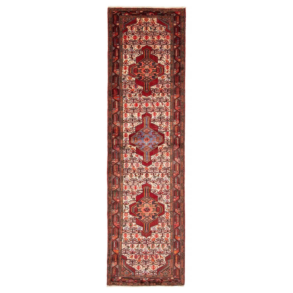 ECARPETGALLERY Hand-knotted Konya Anatolian Cream Wool Rug - 2' 9" x 10'