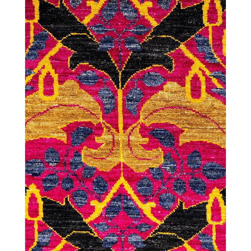 Overdyed, One-of-a-Kind Hand-Knotted Area Rug - Pink - 4' 2" x 6' 2"
