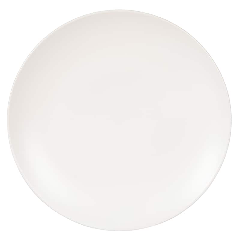Gibson Home Queenslane 16 Piece Plates and Bowls Dishes Stoneware Ceramic Dinnerware Sets - Matte White
