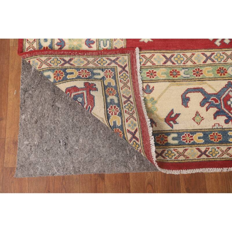 Red Kazak Area Rug Hand-Knotted Traditional Wool Carpet - 8'10"x 11'8"