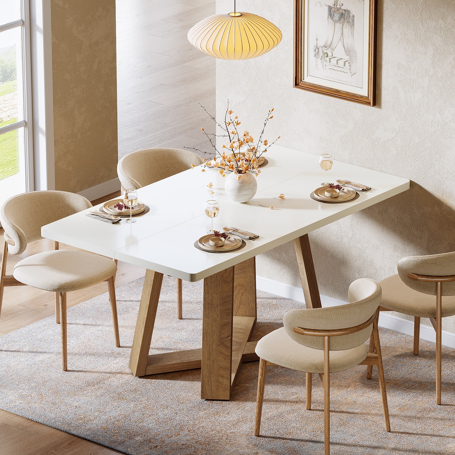 47-Inch Dining Table for 4 People