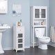 preview thumbnail 5 of 5, Spirich Home Bathroom Shelf Over The Toilet, Bathroom Cabinet Organizer with Moru Tempered Glass Door